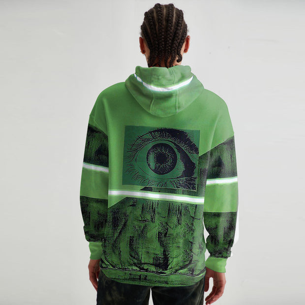 Personality trend men's color matching hoodie