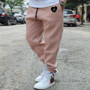 Street style loose love printed casual trousers