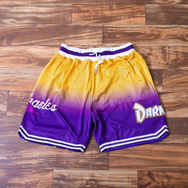 Casual sports gradient color breathable mesh shorts
