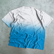 Gradient Contrast Pattern Street Short T-Shirt