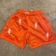 Personalized Lightning Embroidered Print Sports Shorts