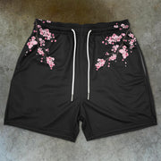 Retro Casual Sakura Fashion Street Shorts