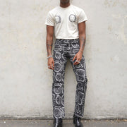 Fashion retro street boyfriend casual trousers