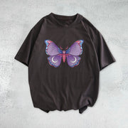 Fashion Butterfly Street Shooting Short Sleeve T-shirt