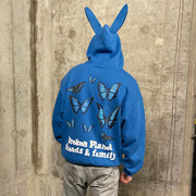 Casual personality pattern rabbit ears long-sleeved hoodie