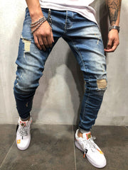 Fashion ripped men's jeans