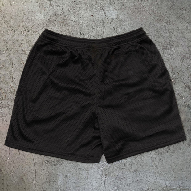 Tide brand cartoon printing casual mesh shorts