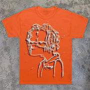 Cartoon Print Personalized Short Sleeve Street T-Shirt