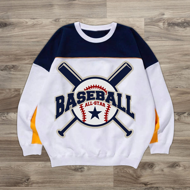 Home run baseball casual street sports sweatshirt