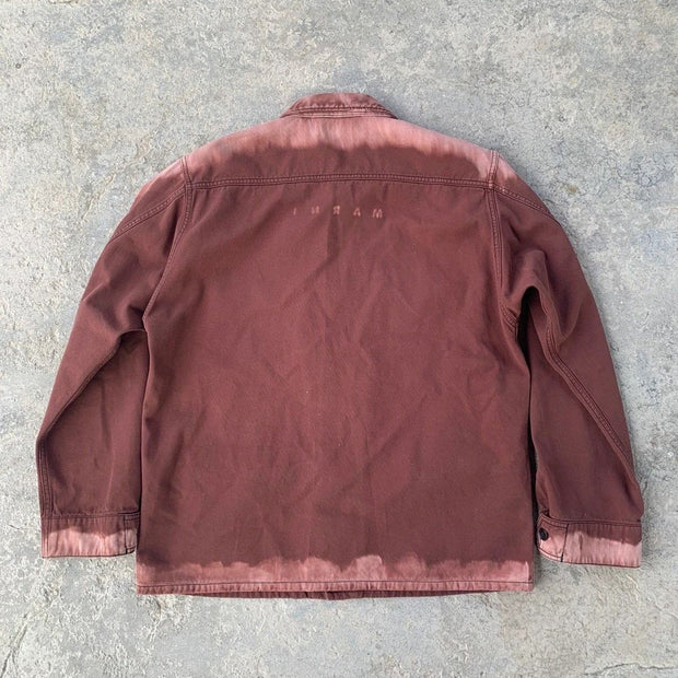 Washed gradient color fashion retro jacket jacket