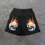 Personalized Skull Fashion Mesh Fabric Sports Shorts