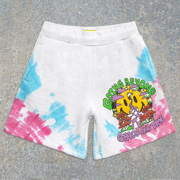 Smiley Beyond Space And Time Tie-Dye Sweatshorts