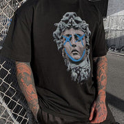 Personalized David print short-sleeved round neck T-shirt