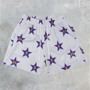 Fashionable sporty star print casual shorts