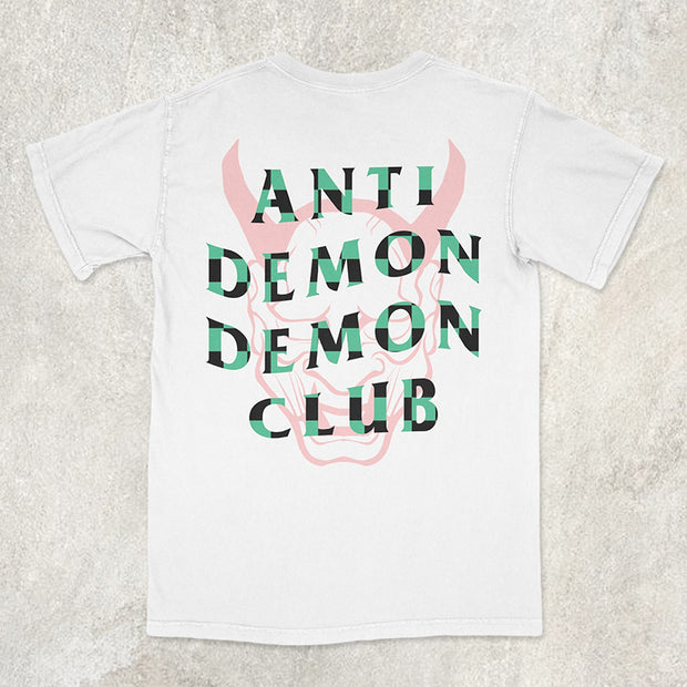 Alphabet Devil Print Short Sleeve T-Shirt