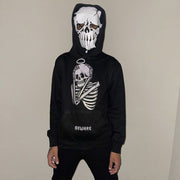 Personalized fashion street style skull print hoodie