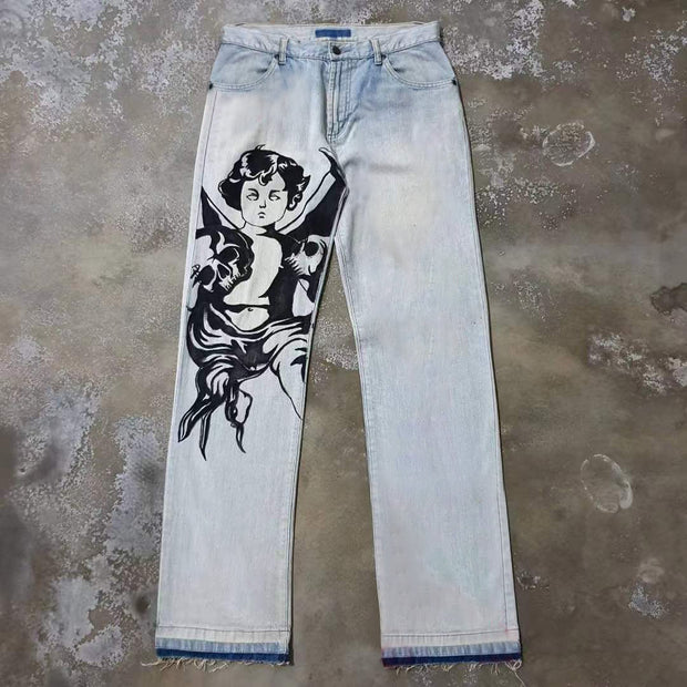 Cupid graffiti casual street jeans