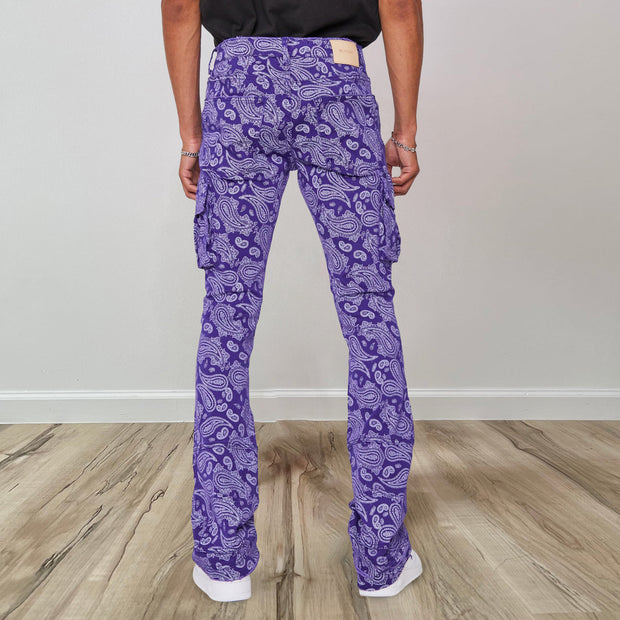 Fashion personality street style cashew flower trousers