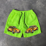 Car print swim shorts