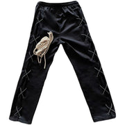 High Street Reflective Bandage Pants High Street Hip Hop Trendy Brand Pants