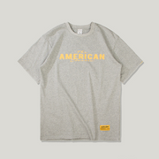 Street English alphabet print short-sleeved T-shirt