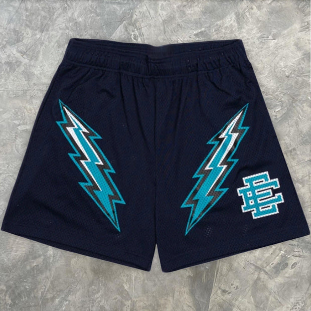 Casual fitness shorts male muscle sports five-point pants mesh shorts