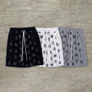 Personalized casual letter print shorts