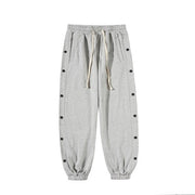 Sporty loose wide-leg straight cropped feet pants
