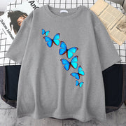 Butterfly print multicolor T-shirt