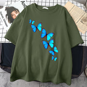 Butterfly print multicolor T-shirt