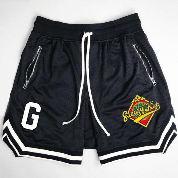 Personalized street print sports shorts