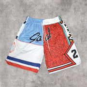 Fashion casual sports style color block shorts