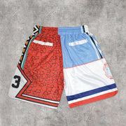 Fashion casual sports style color block shorts