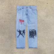 Thug casual street western jeans
