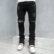 Trendy Street Slim Solid Color Jeans