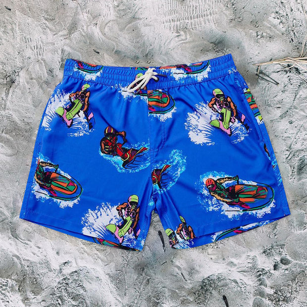 Personalized print Hawaiian surfing swimming trunks