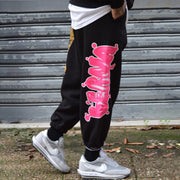 Street style trendy design printed casual trousers