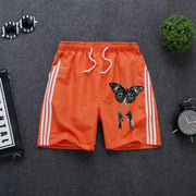 Butterfly sports bar strip casual street style shorts