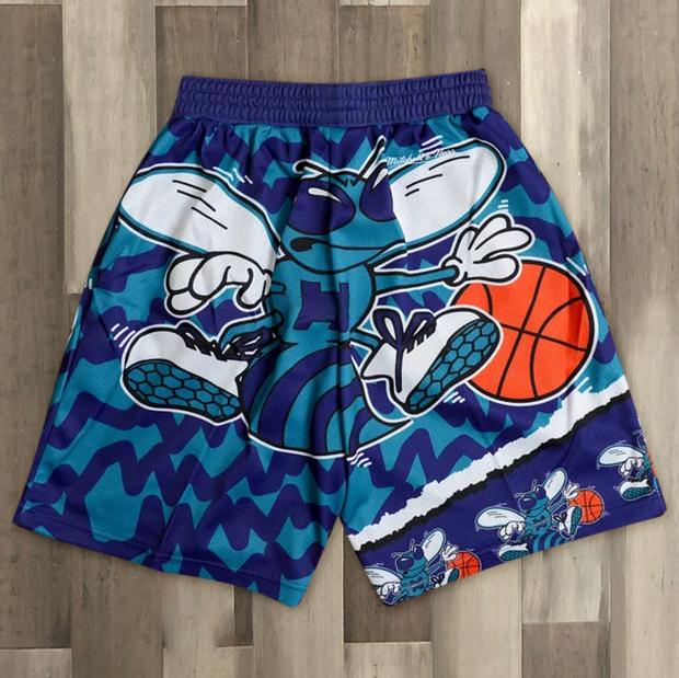 Trendy street hip-hop sports mesh shorts