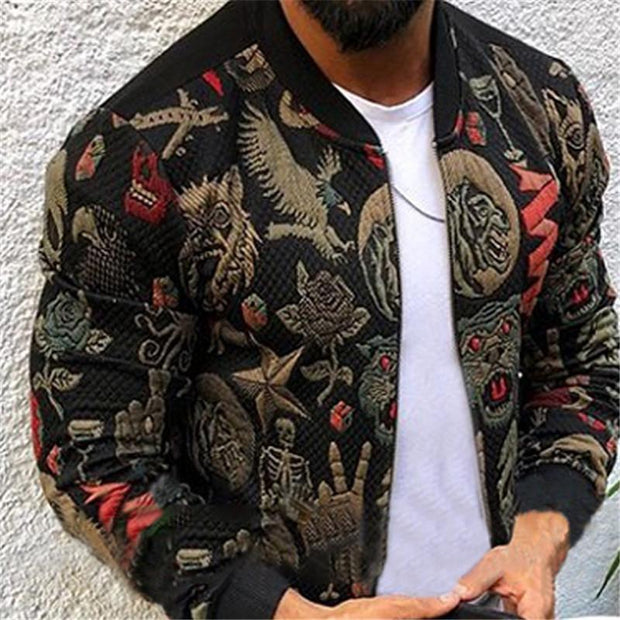 Men's slim printed jacket