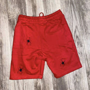 Fashionable spider print casual sports shorts
