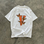Vintage butterfly street print T-shirt