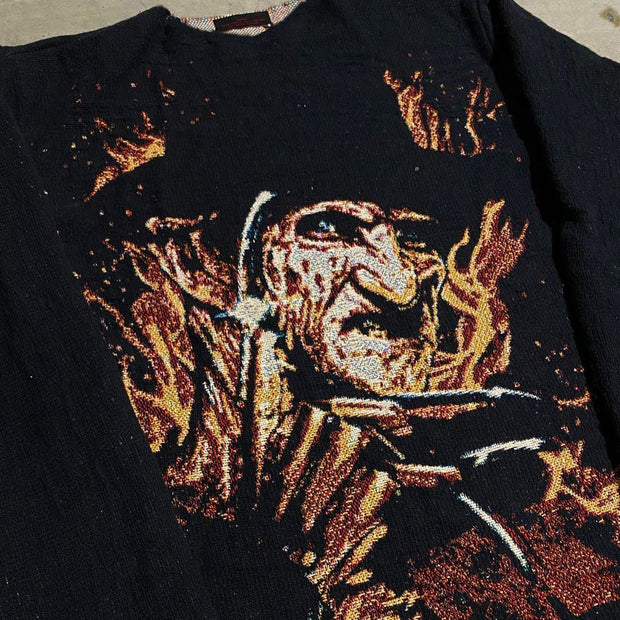 Personalized street style printing men's casual long-sleeved sweatshirt