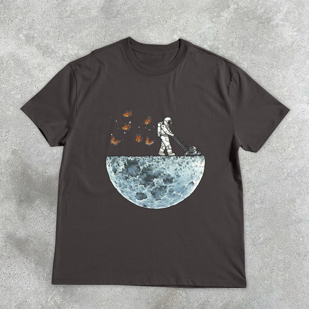 Astronaut Design Graphic Short Sleeve T-Shirt
