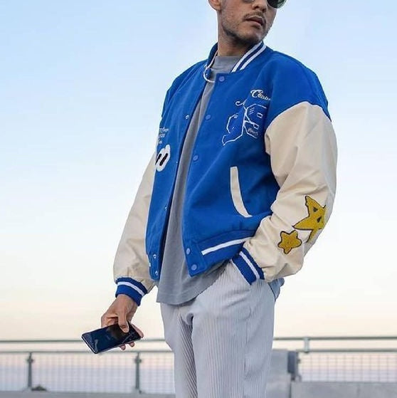 Casual style personalized baseball jacket