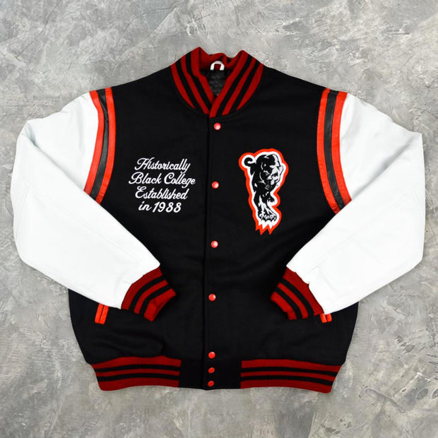 Retro college style casual jacket
