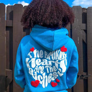 The brokest hearts are the richest casual street sports hoodie