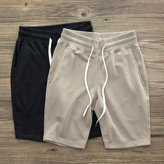 Casual Simple Comfortable Mid Waist Shorts Solid Color Sports Shorts