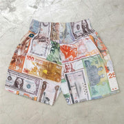 Personalized coin print shorts