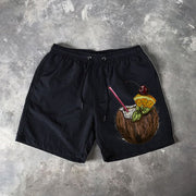 Coconut print casual swimming shorts